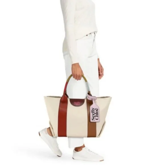 See by Chloé Laetizia Extra Large Tote - in Burnt Henna MSRP$510 - Picture 3 of 7